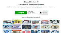 Desktop Screenshot of licenseplatecentral.com